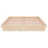 Estructura de cama sin colchón madera maciza 140x190