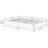 Estructura de cama sin colchón madera maciza 140x190