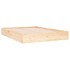 Estructura de cama sin colchón madera maciza 140x190