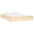 Estructura de cama sin colchón madera maciza 140x190