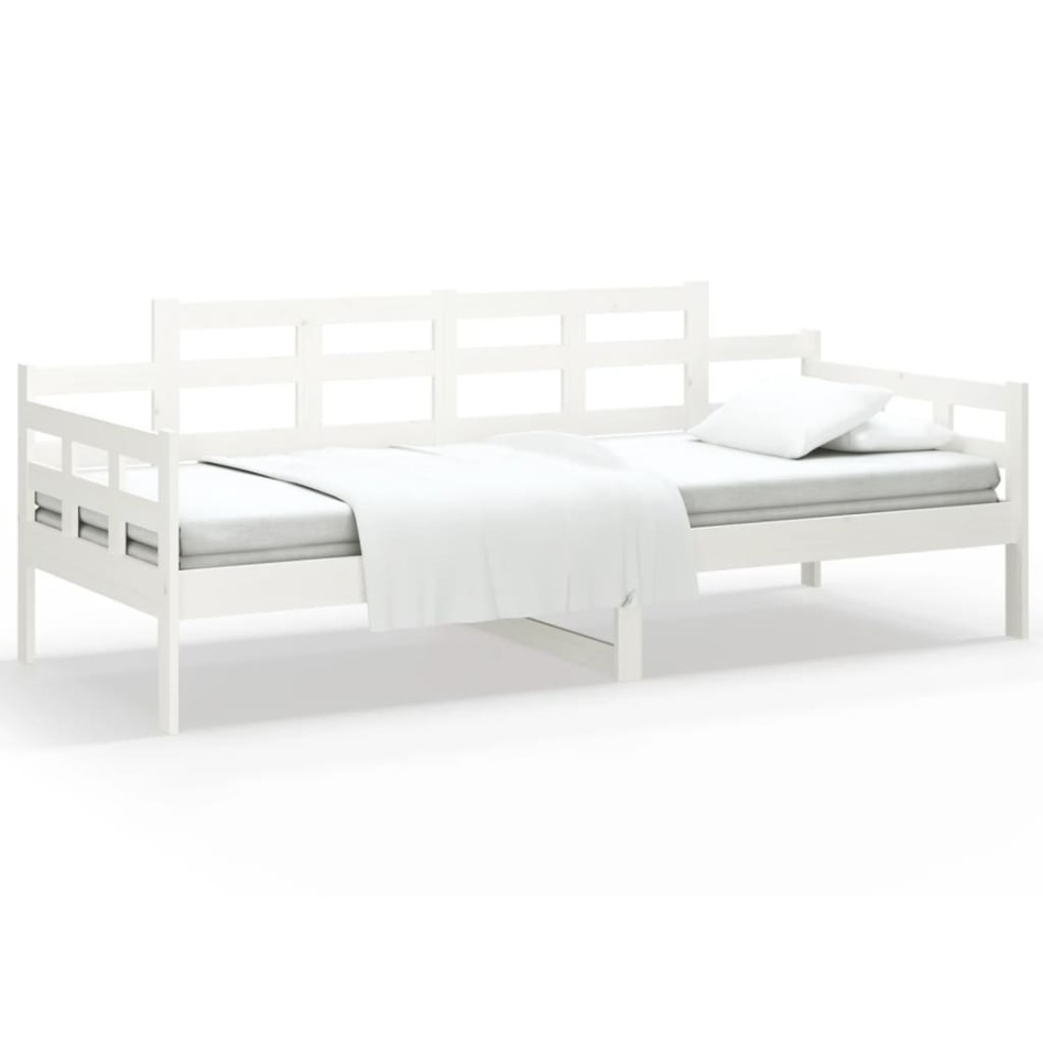 Sofá cama madera maciza de pino blanco 80x200