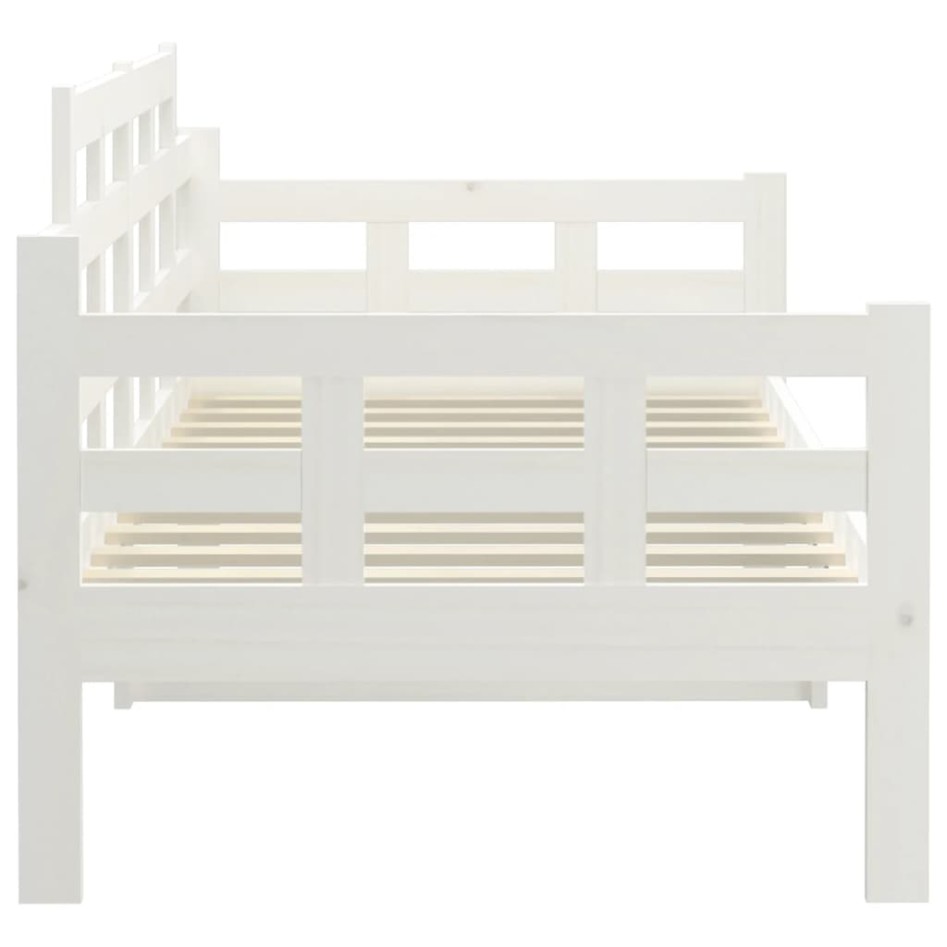 Sofá cama madera maciza de pino blanco 80x200