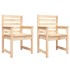 Sillas de jardín 2 uds madera maciza pino 60x48x91