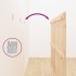 Cabecero de cama de pared madera maciza de pino 204x3x110