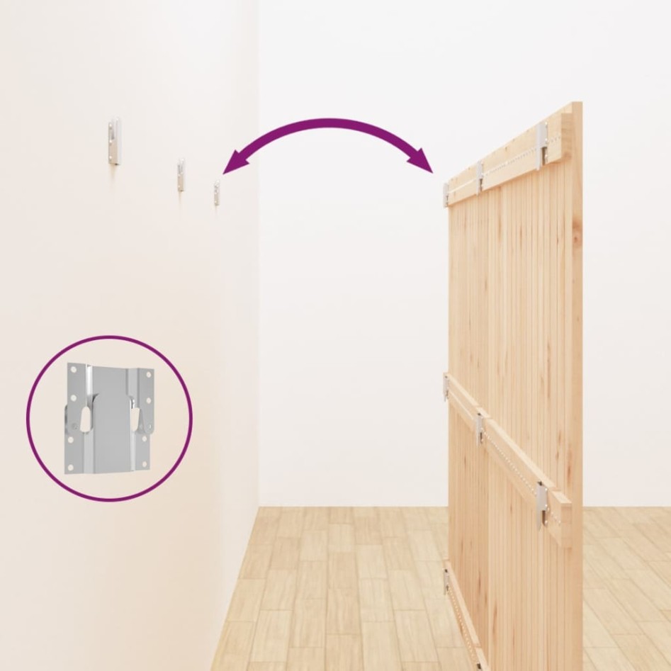 Cabecero de cama de pared madera maciza de pino 204x3x110