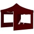 Carpa plegable profesional y paredes aluminio rojo tinto