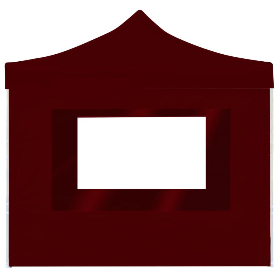 Carpa plegable profesional y paredes aluminio rojo tinto