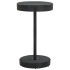 Mesa de jardín de ratán sintético negro 60,5x106