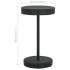 Mesa de jardín de ratán sintético negro 60,5x106