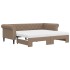 Sofá cama nido con colchón cuero sintético cappuccino 90x200