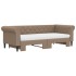 Sofá cama nido con colchón cuero sintético cappuccino 90x200