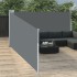 Toldo lateral retráctil gris antracita 140x1000