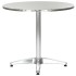 Mesa de jardín de aluminio plateado 80x70