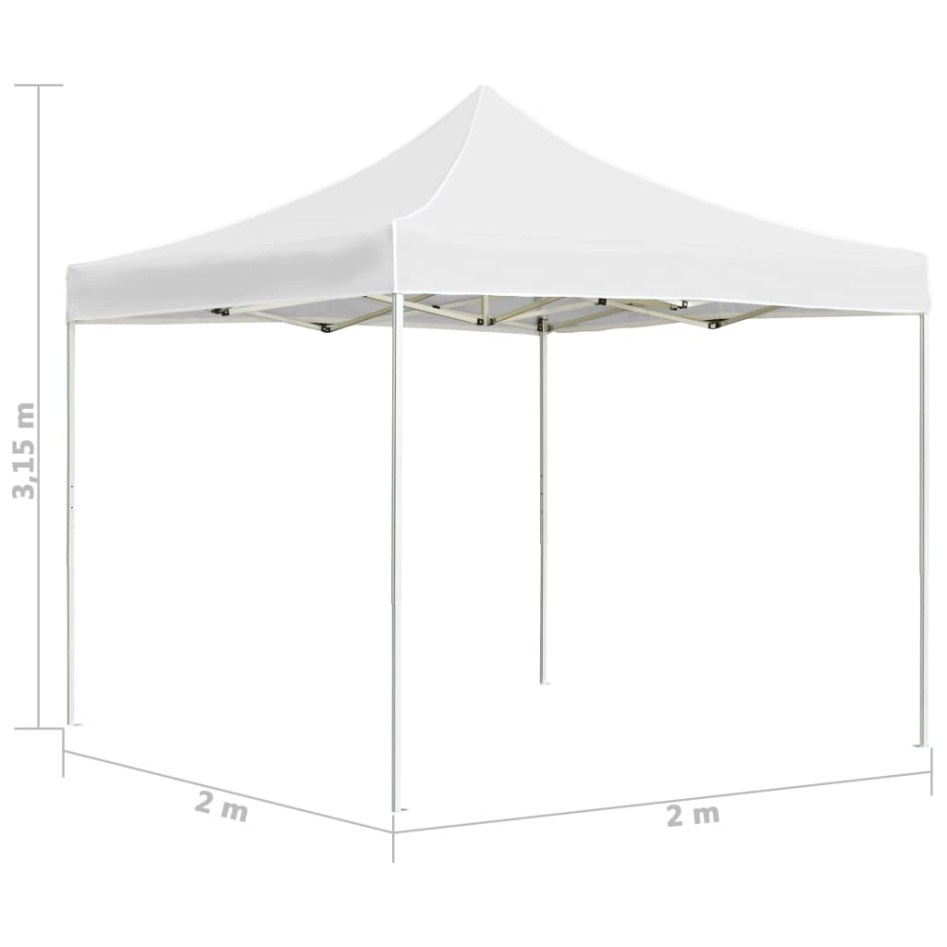 Carpa plegable profesional de aluminio blanco 2x2