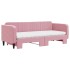 Sofá cama nido con colchón terciopelo rosa 80x200