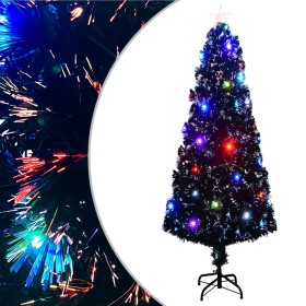 Árbol de Navidad con luces y soporte fibra óptica 240