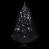 Árbol de Navidad con nieve y base de paraguas PVC negro 190