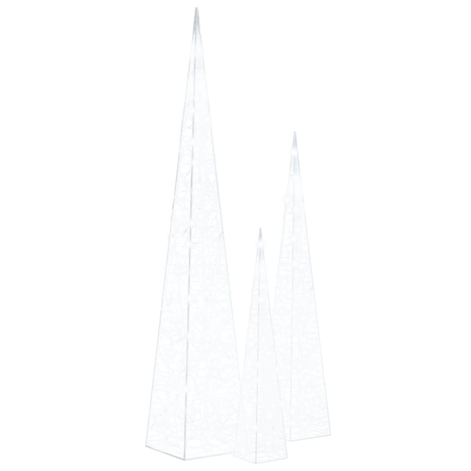 Cono de luz LED decorativo acrílico blanco frío 60/90/120