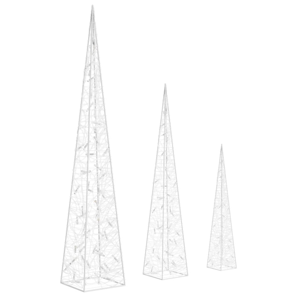 Cono de luz LED decorativo acrílico blanco frío 60/90/120