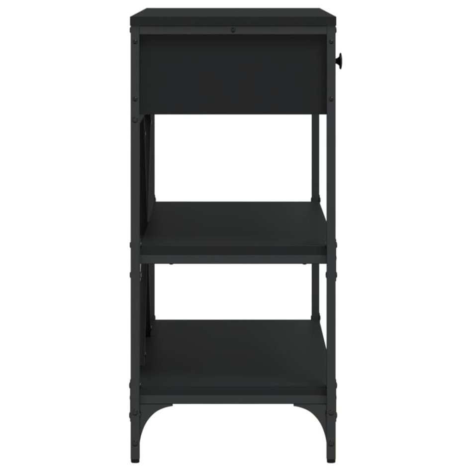 Mesa consola con cajones y estantes madera de ingeniería