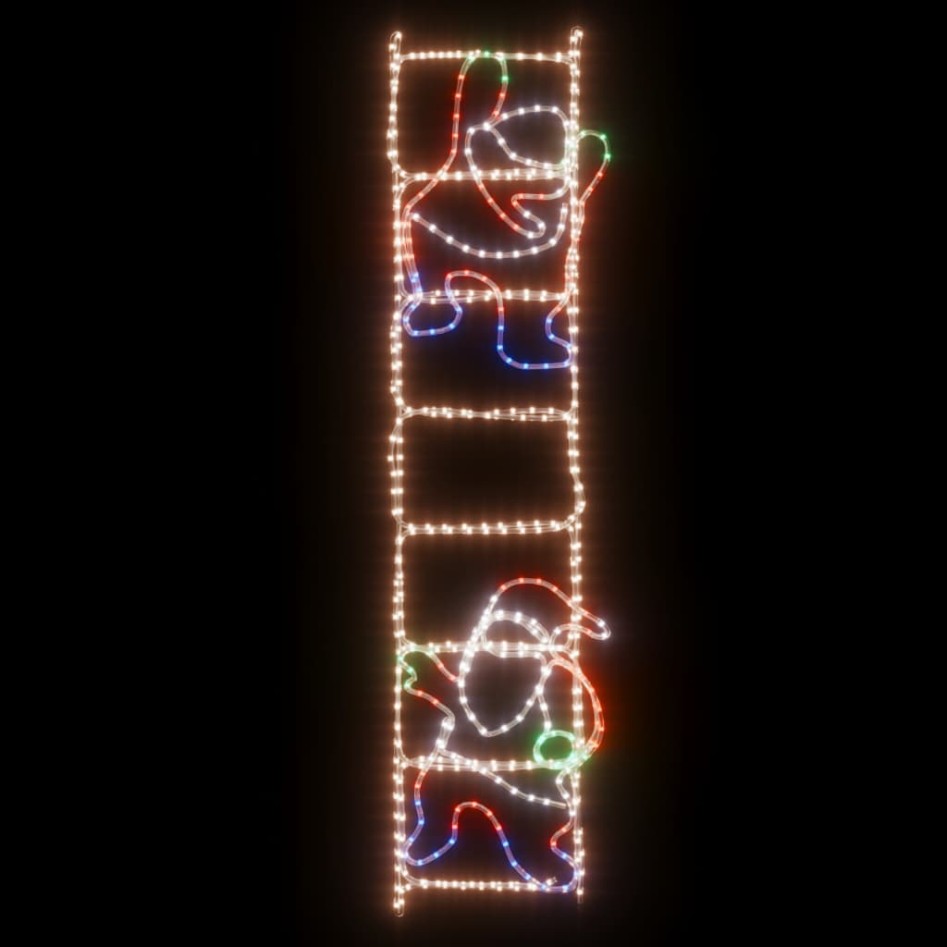 Figura plegable de Papá Noel en escalera con 552 LEDs 50x200