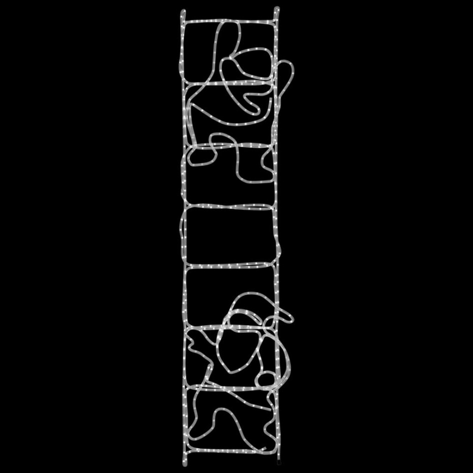 Figura plegable de Papá Noel en escalera con 552 LEDs 50x200