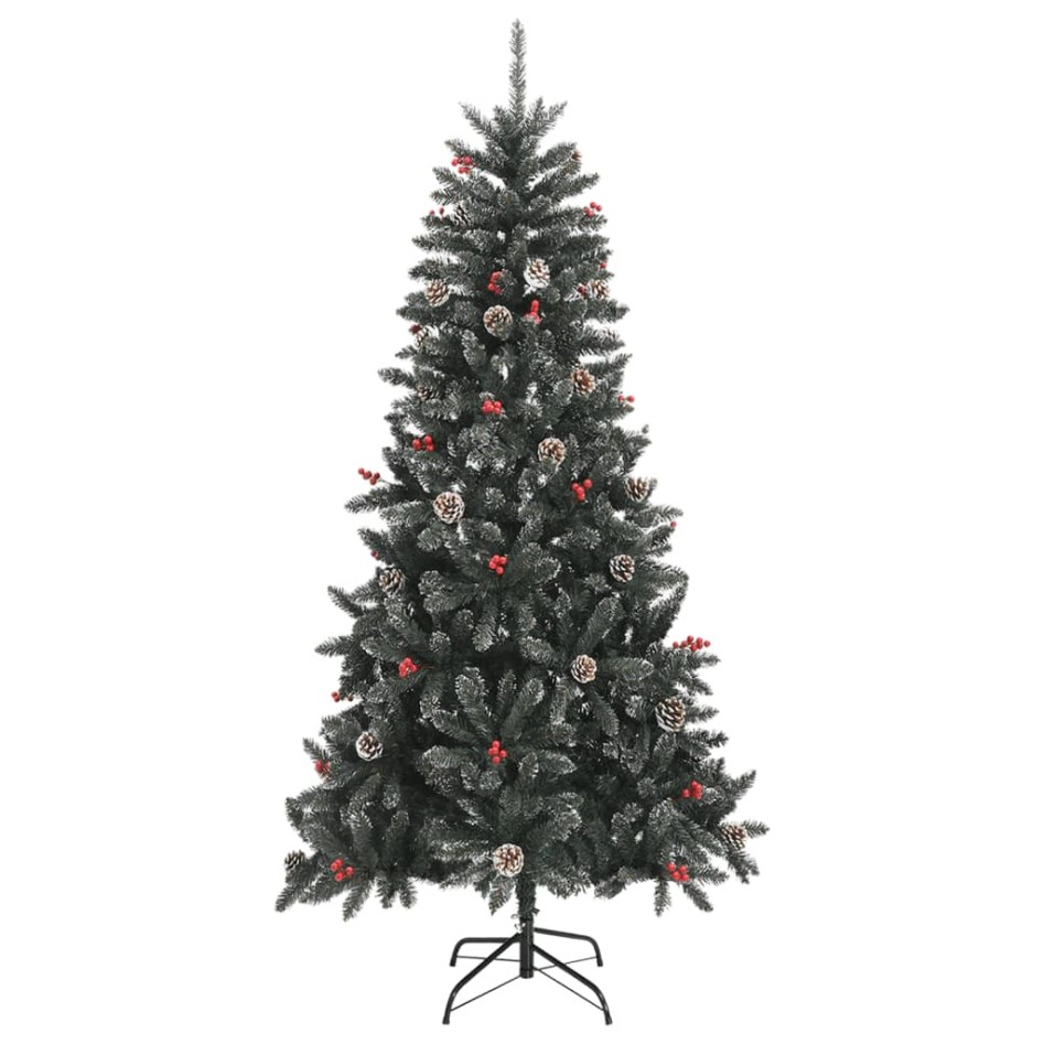 Árbol de Navidad artificial con soporte PVC verde 210