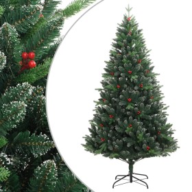 Árbol de Navidad artificial con bisagras y frutos rojos 210