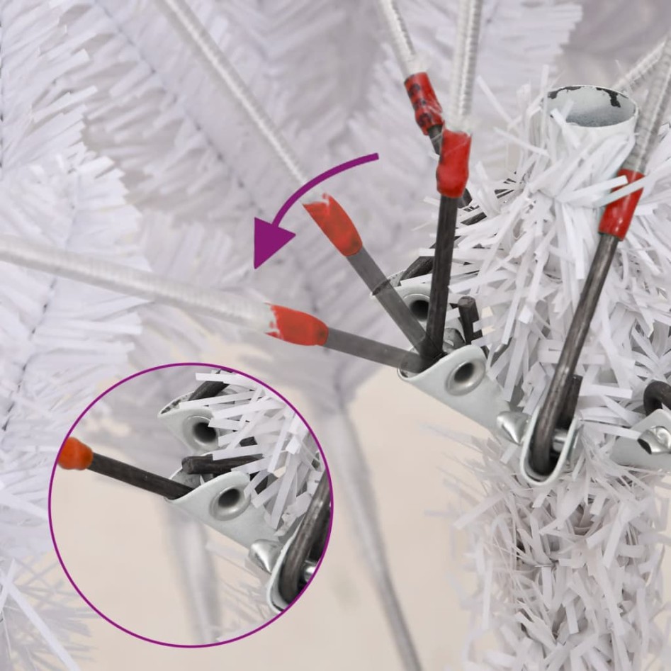 Árbol de Navidad artificial con bisagras y nieve flocada 180