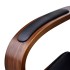 Silla de oficina giratoria madera curvada y cuero