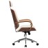 Silla oficina con reposacabezas cuero sintético madera