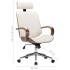 Silla oficina con reposacabezas cuero sintético madera