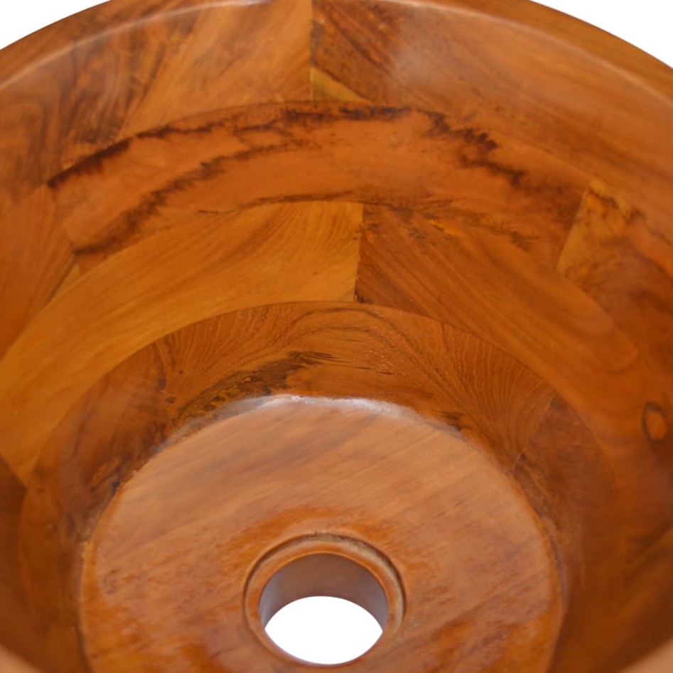Lavabo de madera maciza de teca Φ40x20