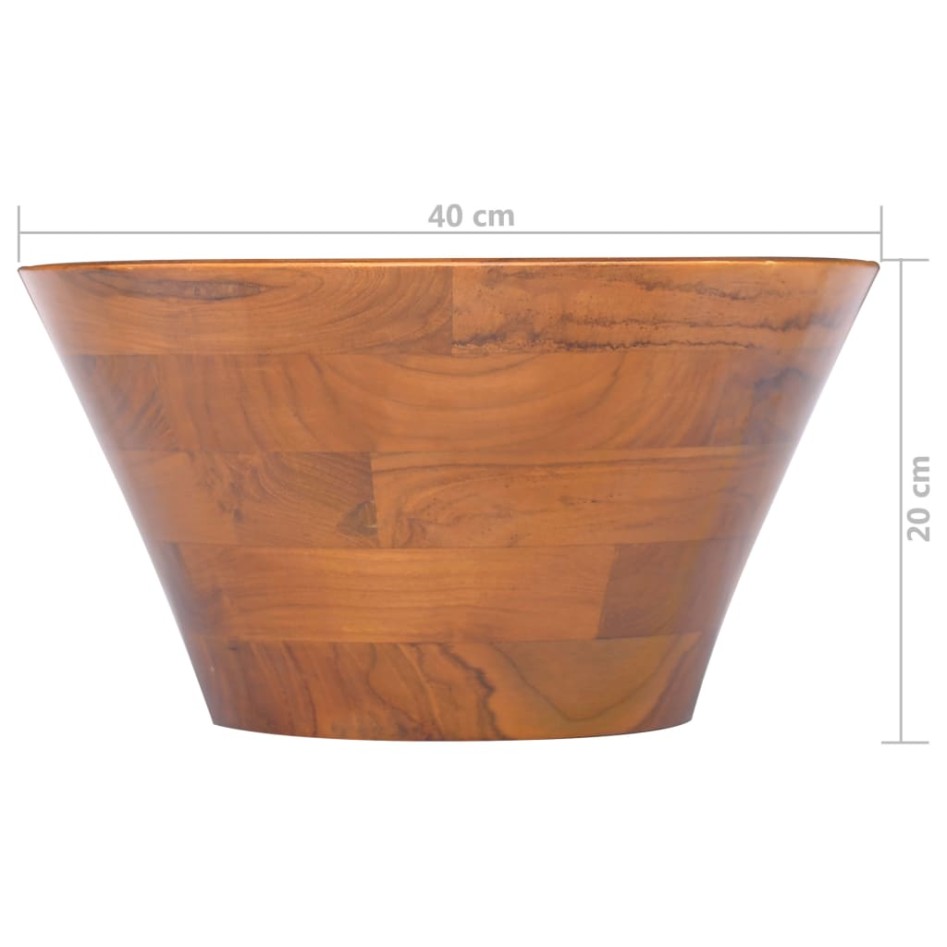 Lavabo de madera maciza de teca Φ40x20