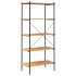 Estantería de 5 niveles negro y roble 80x40x163