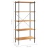 Estantería de 5 niveles negro y roble 80x40x163
