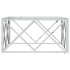 Mesa de centro acero inoxidable y vidrio 80x80x40