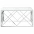 Mesa de centro acero inoxidable y vidrio 80x80x40