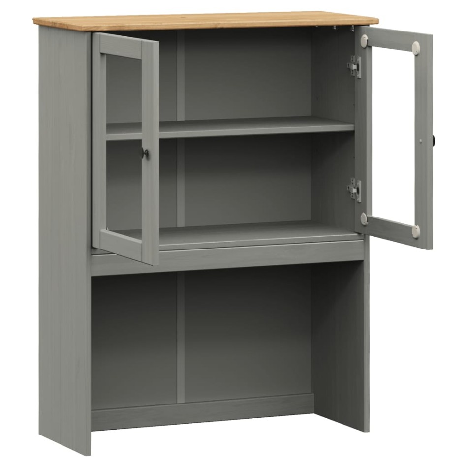 Armario superior tocador VIGO madera de pino gris 78x30x100