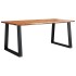 Mesa de comedor con borde vivo madera maciza acacia