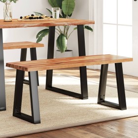 Banco con borde vivo madera maciza de acacia 110