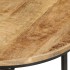 Mesas apilables 3 piezas madera maciza de mango