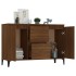 Aparador de madera contrachapada roble marrón 104x35x70