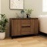 Aparador de madera contrachapada roble marrón 104x35x70