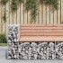 Banco jardín diseño gaviones madera abeto Douglas 92x71x65,5