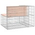 Banco jardín diseño gaviones madera abeto Douglas 92x71x65,5