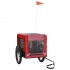 Remolque de bicicleta mascotas hierro tela Oxford rojo