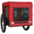 Remolque de bicicleta mascotas hierro tela Oxford rojo