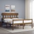 Cama de matrimonio personas mayores cabecero madera marrón