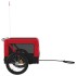 Remolque de bicicleta mascotas hierro tela Oxford rojo